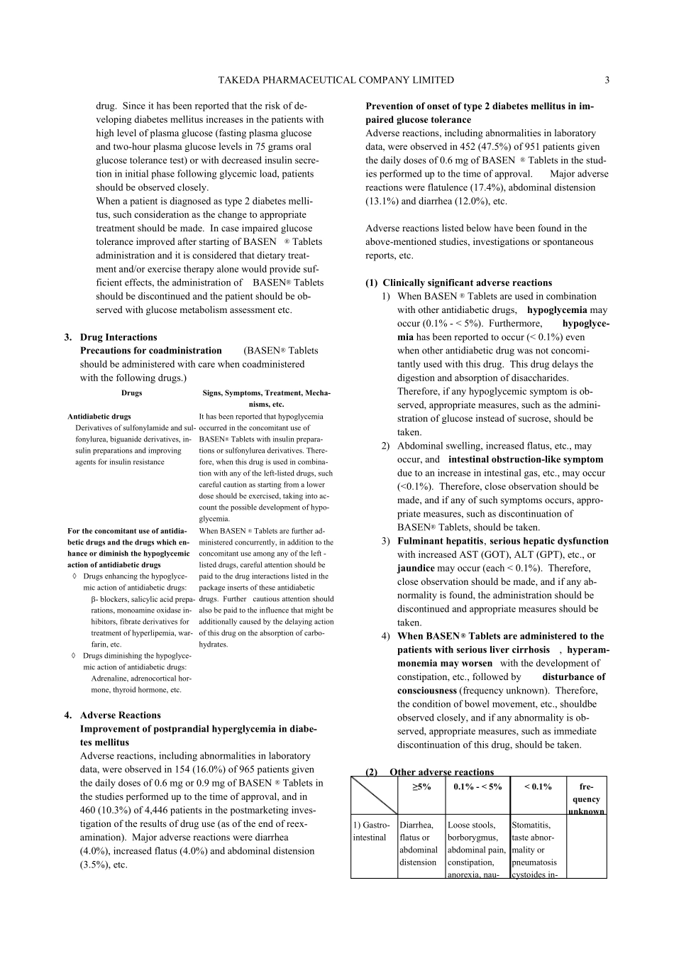 伏格列波糖片剂药品说明书(英文)_第3页