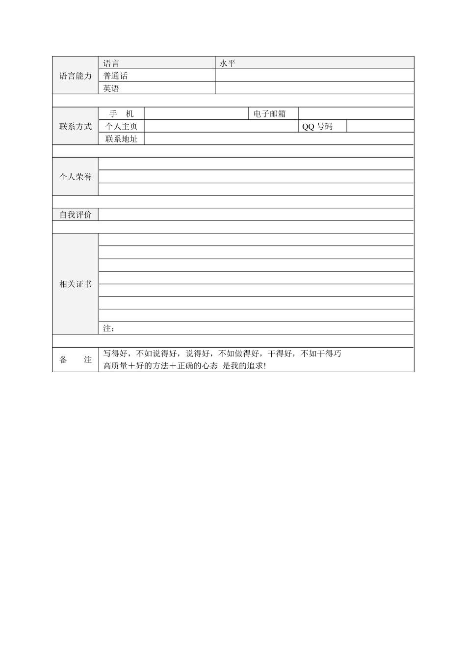 优秀个人简历模板列表——都是word格式免费下载)_第3页