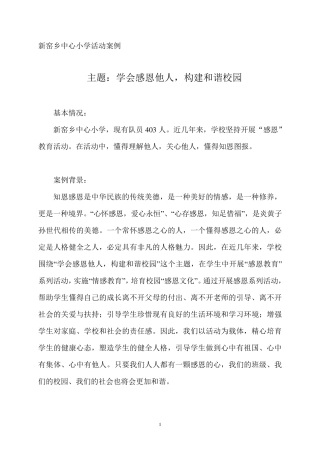 优秀少先队活动案例