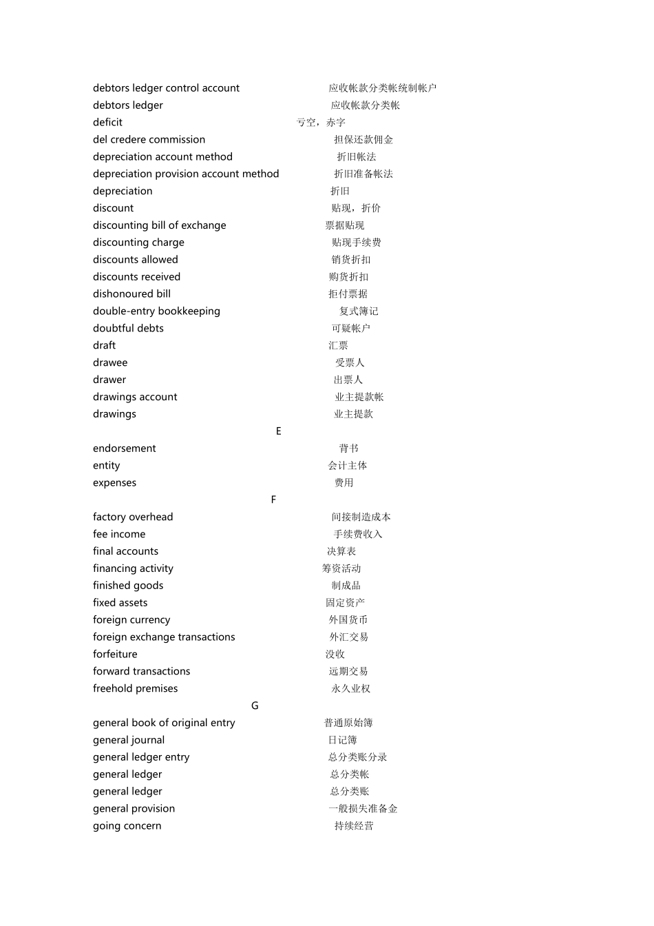 会计专业词汇中英文对照表_第3页