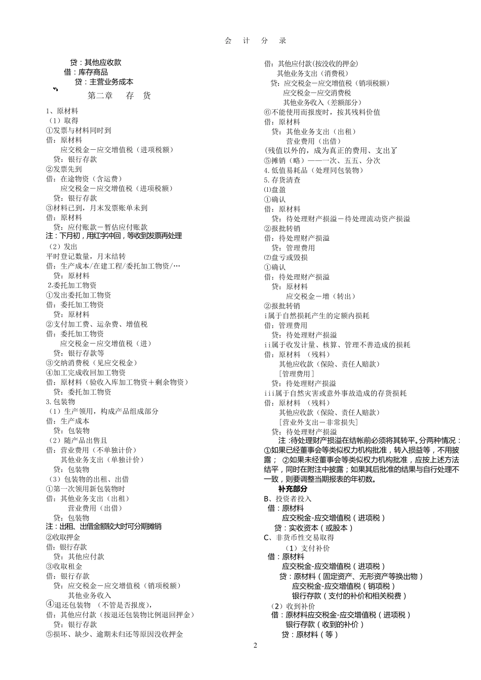 会计凭证分录大全_第2页