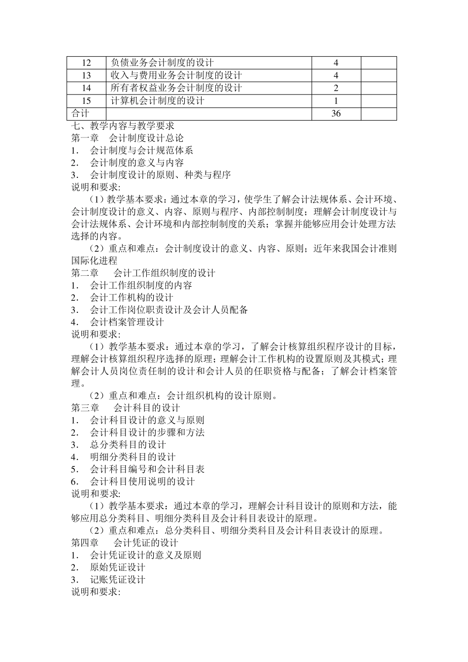 会计制度设计教学大纲_第3页