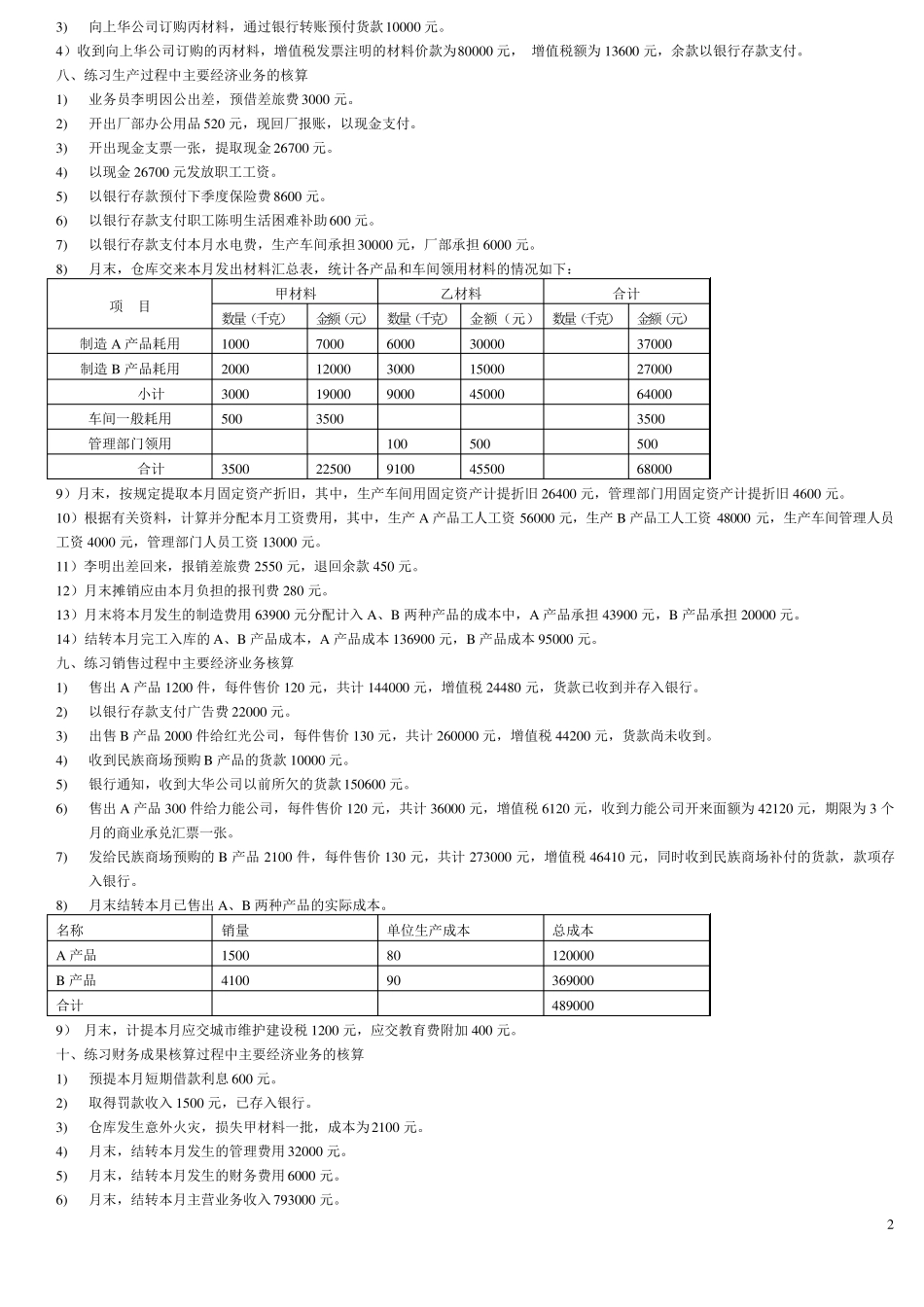 会计基础_第五章_会计分录练习题_第2页