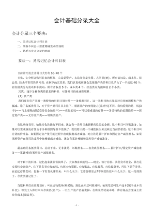 会计基础分录大全