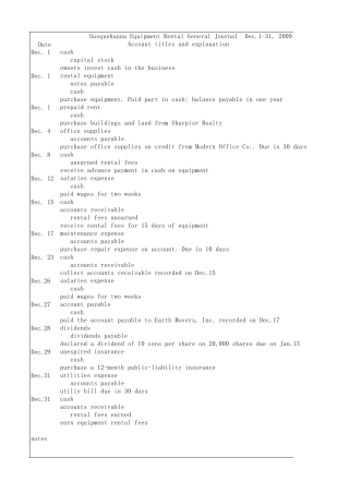 会计学——企业决策的基础(英文版)课后习题答案_comprehensive_problem_1