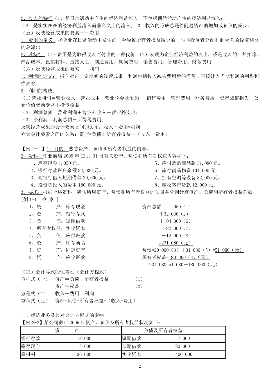 会计学原理复习知识要点_第2页