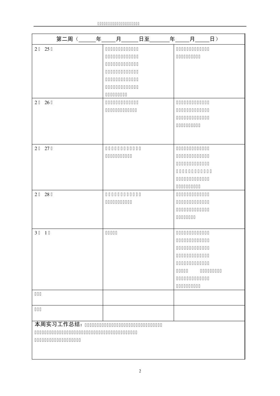 会计实习工作日志_第2页