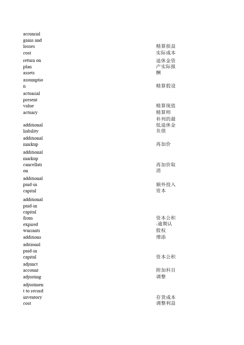会计术语英汉对照表_第3页