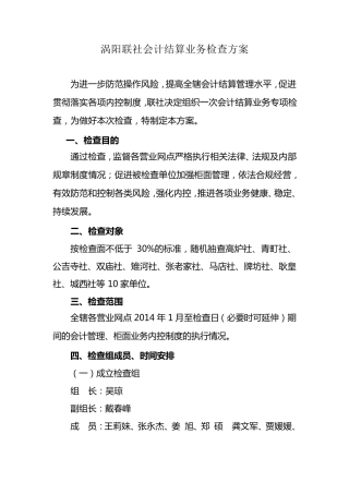 会计检查方案
