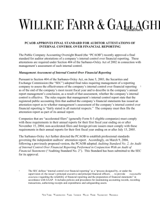 会计监委会最终批准内部控制和财务报告的审计标准(英文)