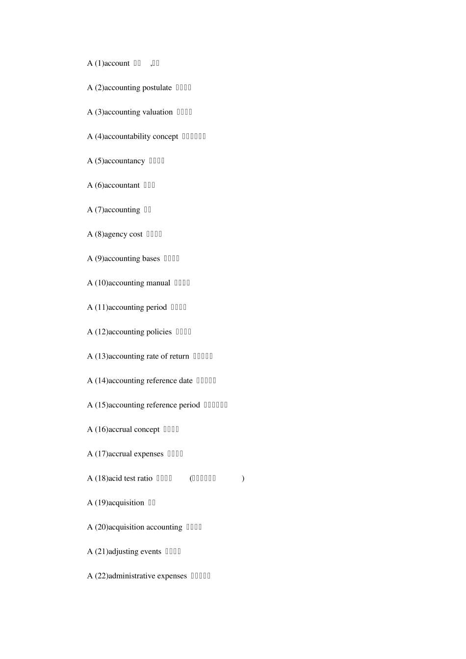 会计英语词典_第1页