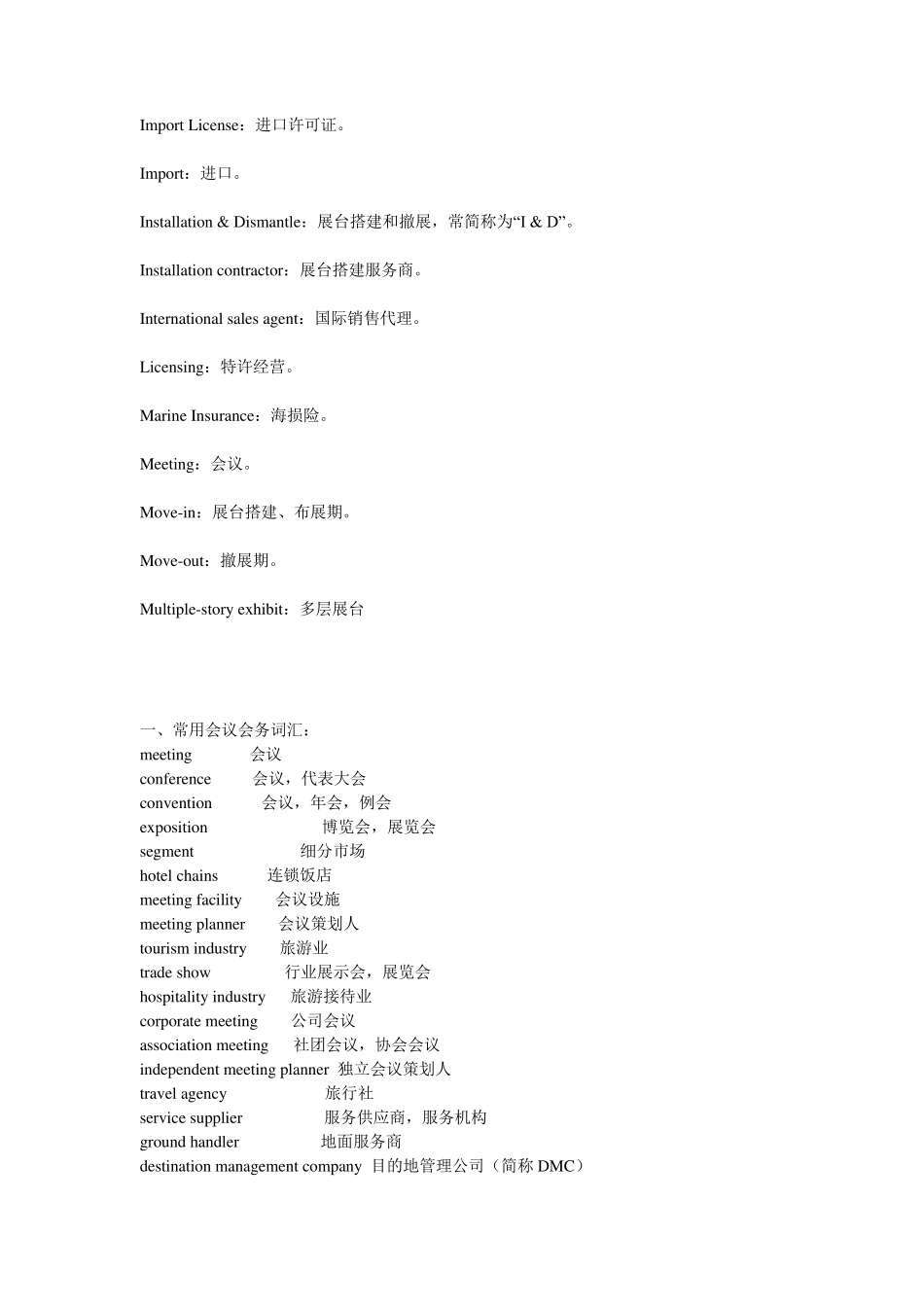 会议展览英语词汇_第2页