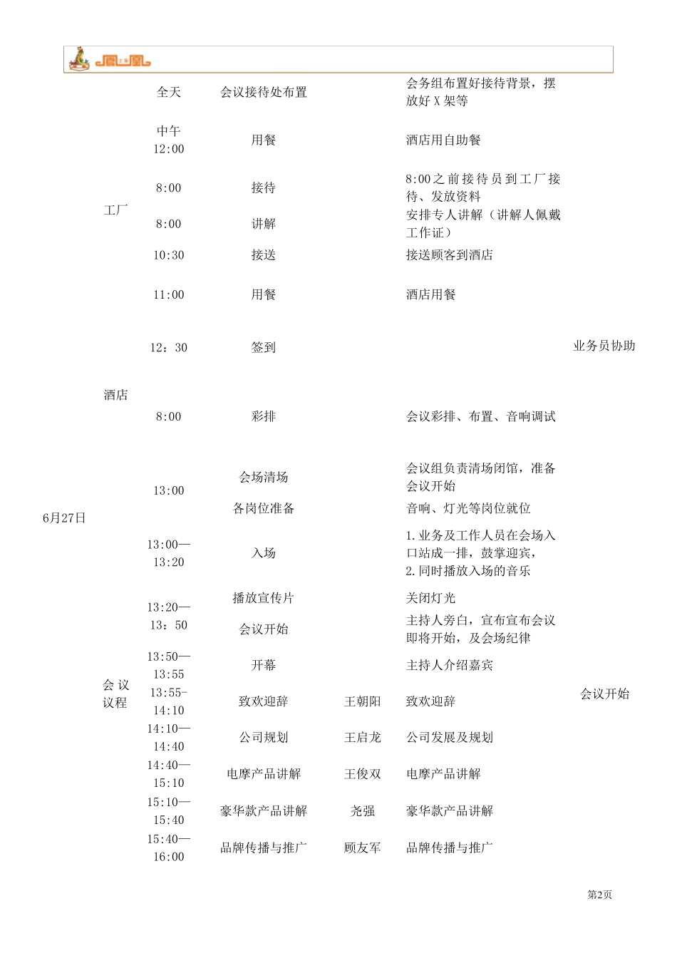 会议执行方案_第2页