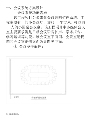 会议系统方案(20人)