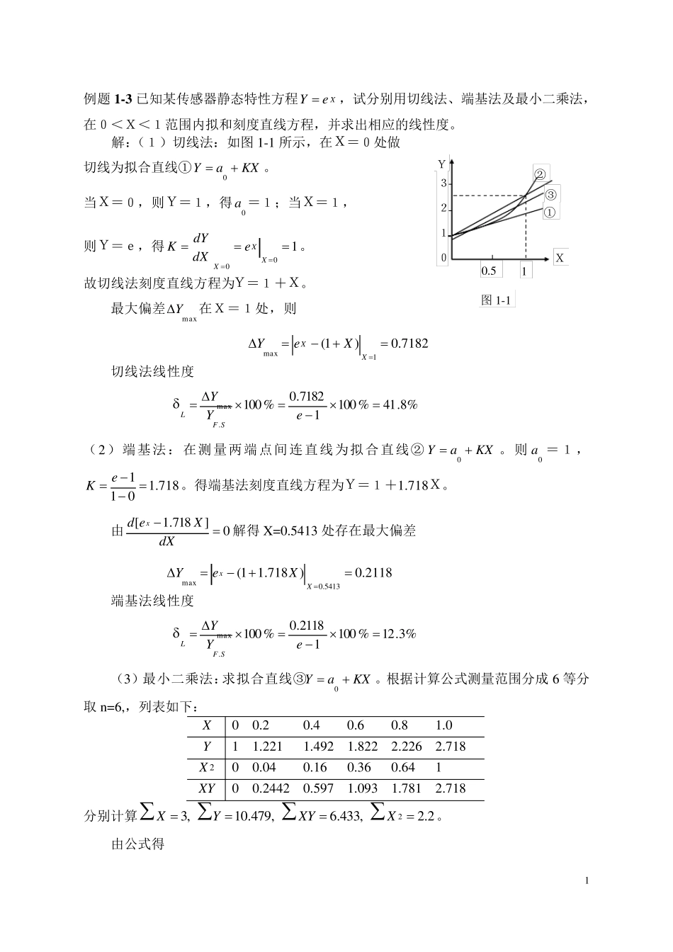 传感器及检测技术例题集_第1页