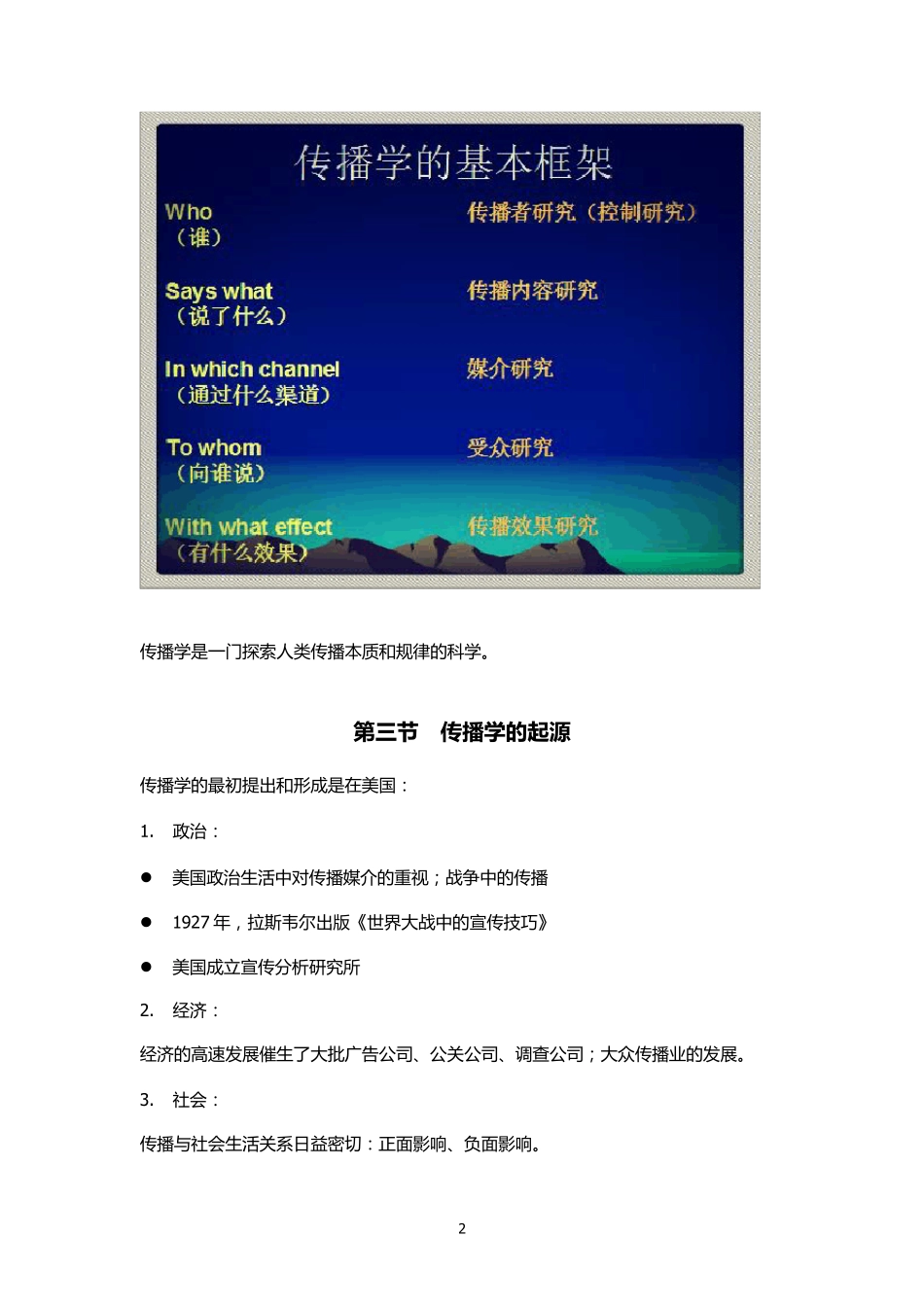 传播学概论考试重点!亲自手打!_第2页