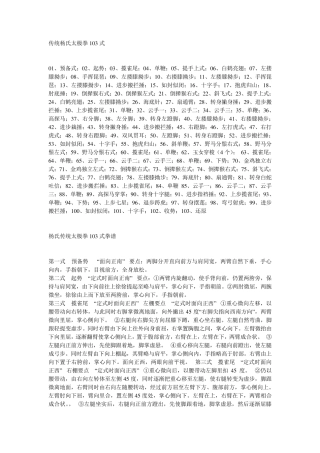 传统杨氏太极拳103式