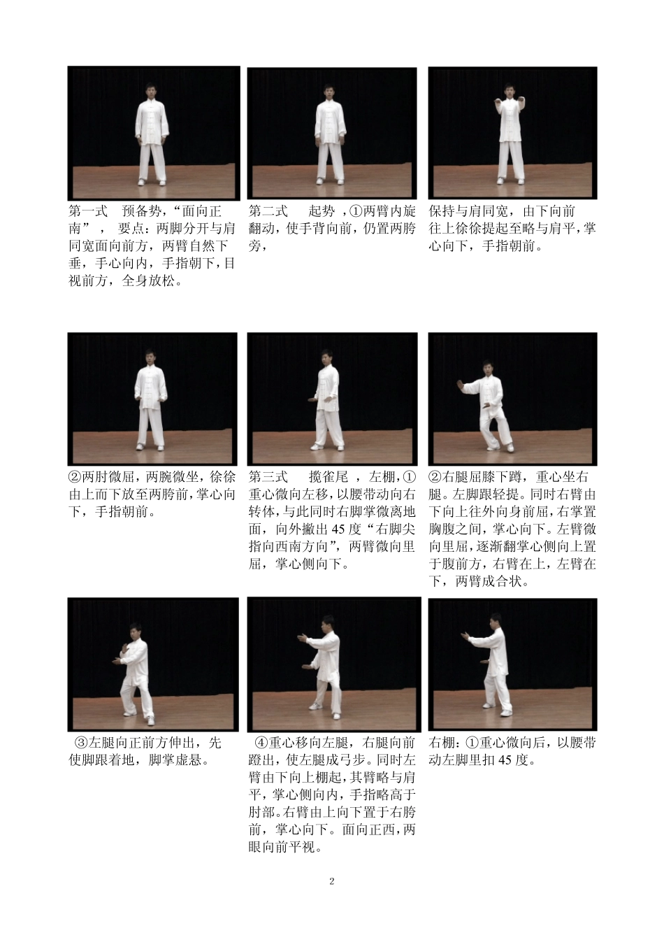 传统杨氏太极拳103式图文详解_第2页