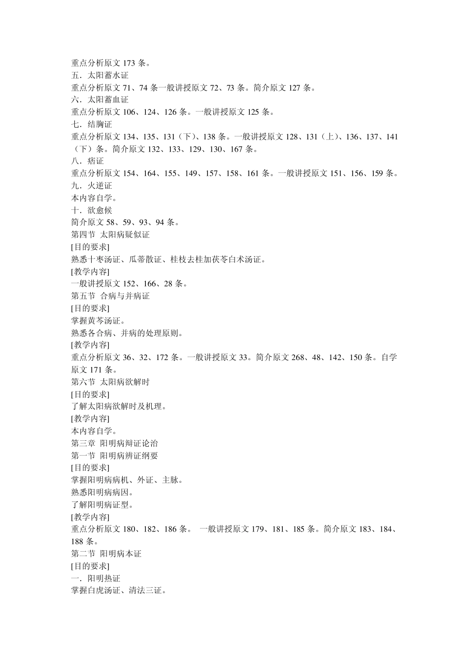 伤寒论教学大纲_第3页