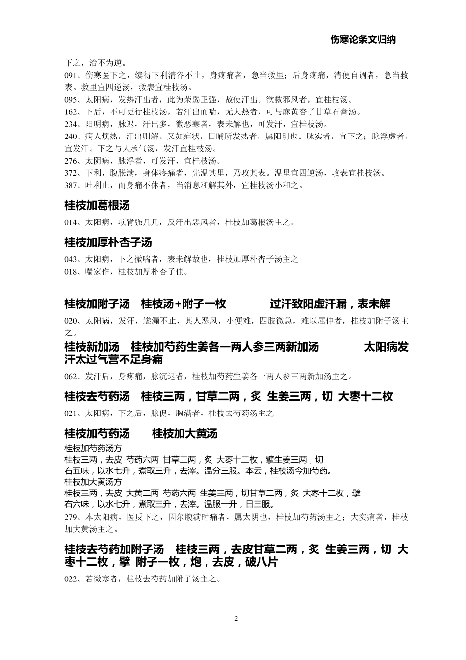 伤寒论条文归纳_第2页