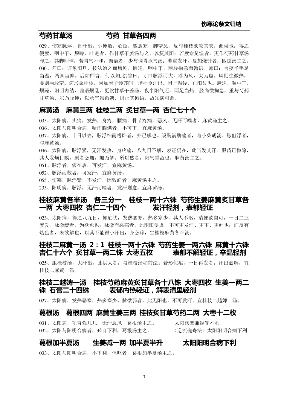 伤寒论条文归纳_第3页