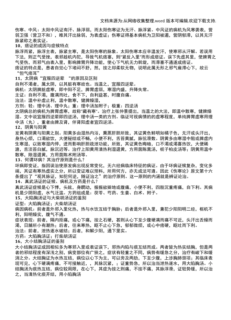 伤寒论考试重点大题_第2页