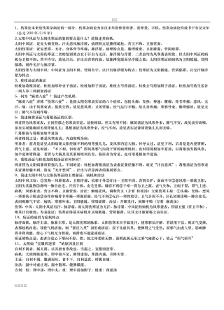 伤寒论考试重点简答题