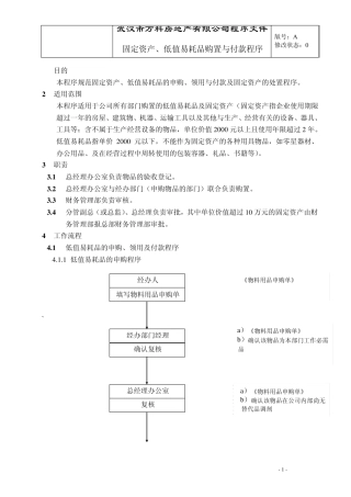低值易耗品,固定资产购置与付款程序