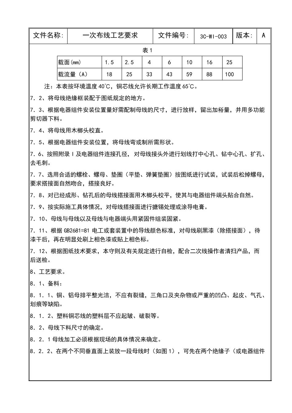 低压成套设备一次线工艺守则_第3页