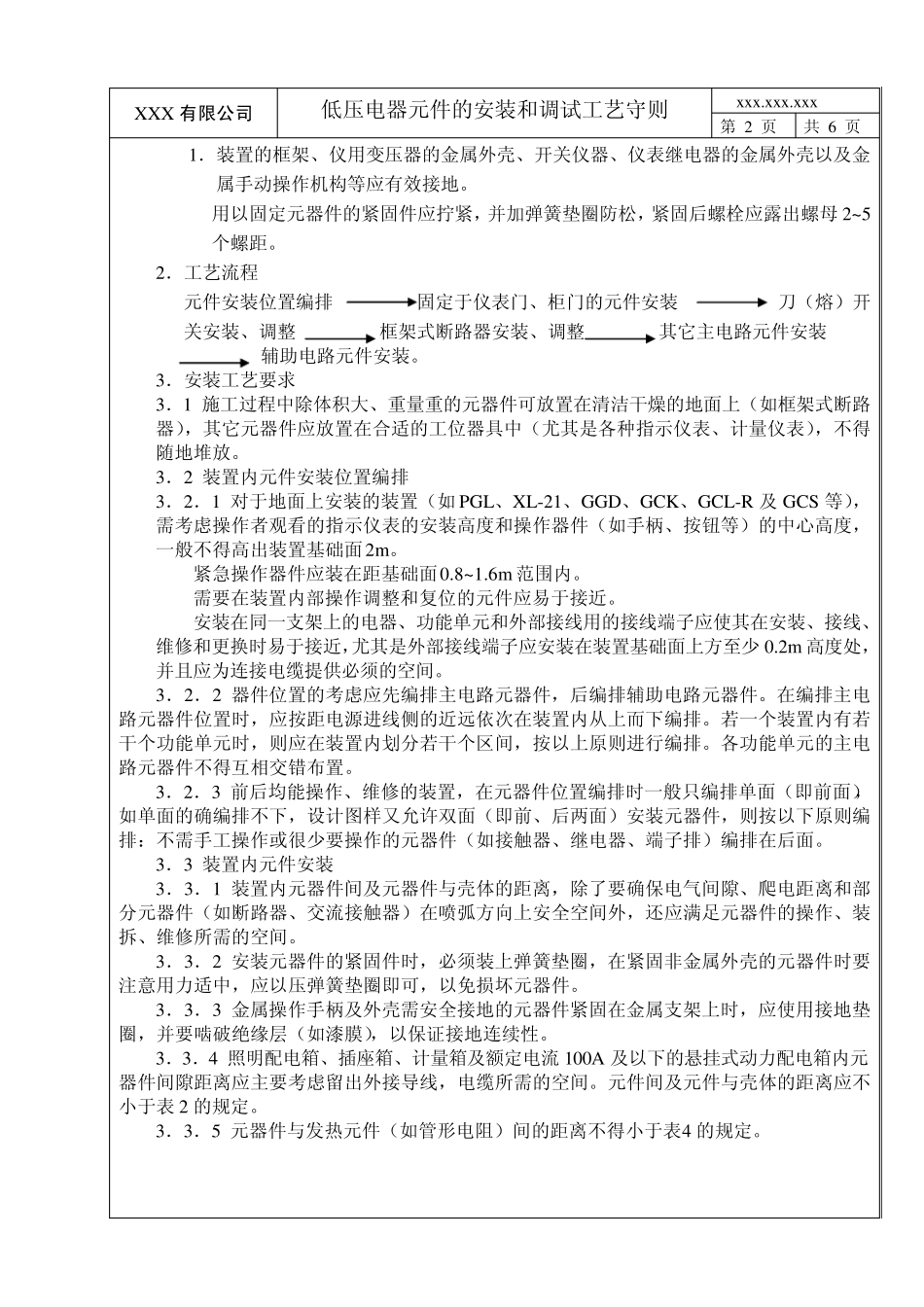 低压电器元件的安装和调试工艺守则(新08)_第2页