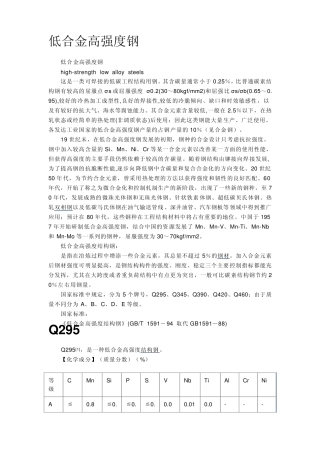 低合金高强度钢
