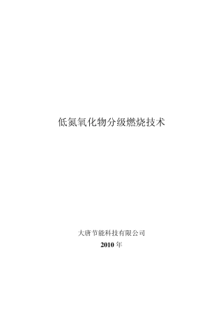 低氮氧化燃烧简介资料