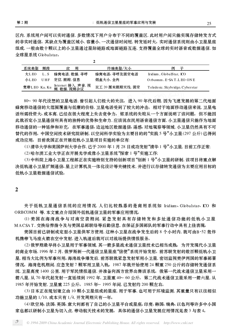 低轨通信卫星星座的军事应用与发展_第2页