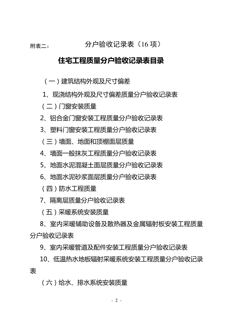 住宅分户验收表_第2页