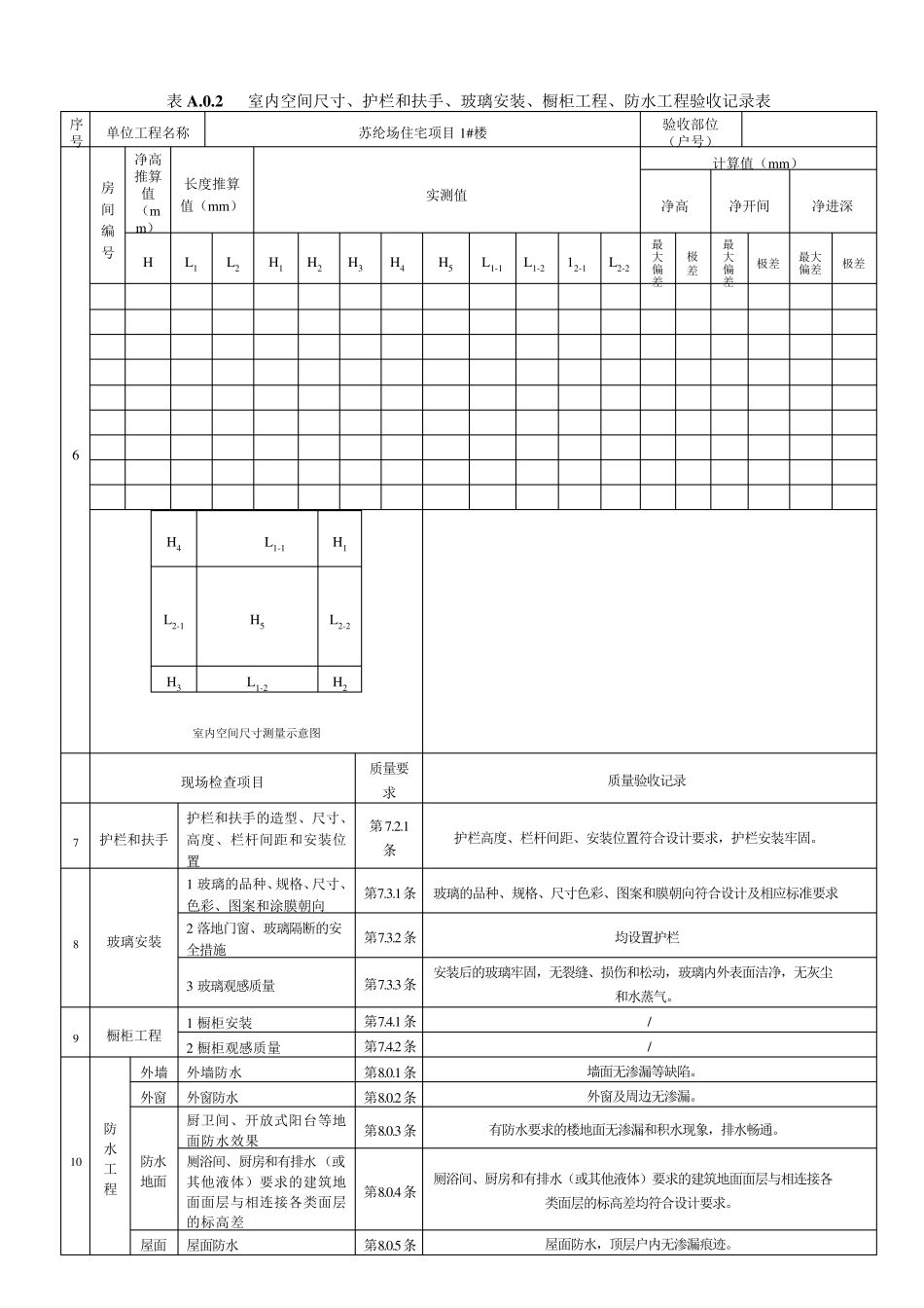 住宅分户验收表格_第2页
