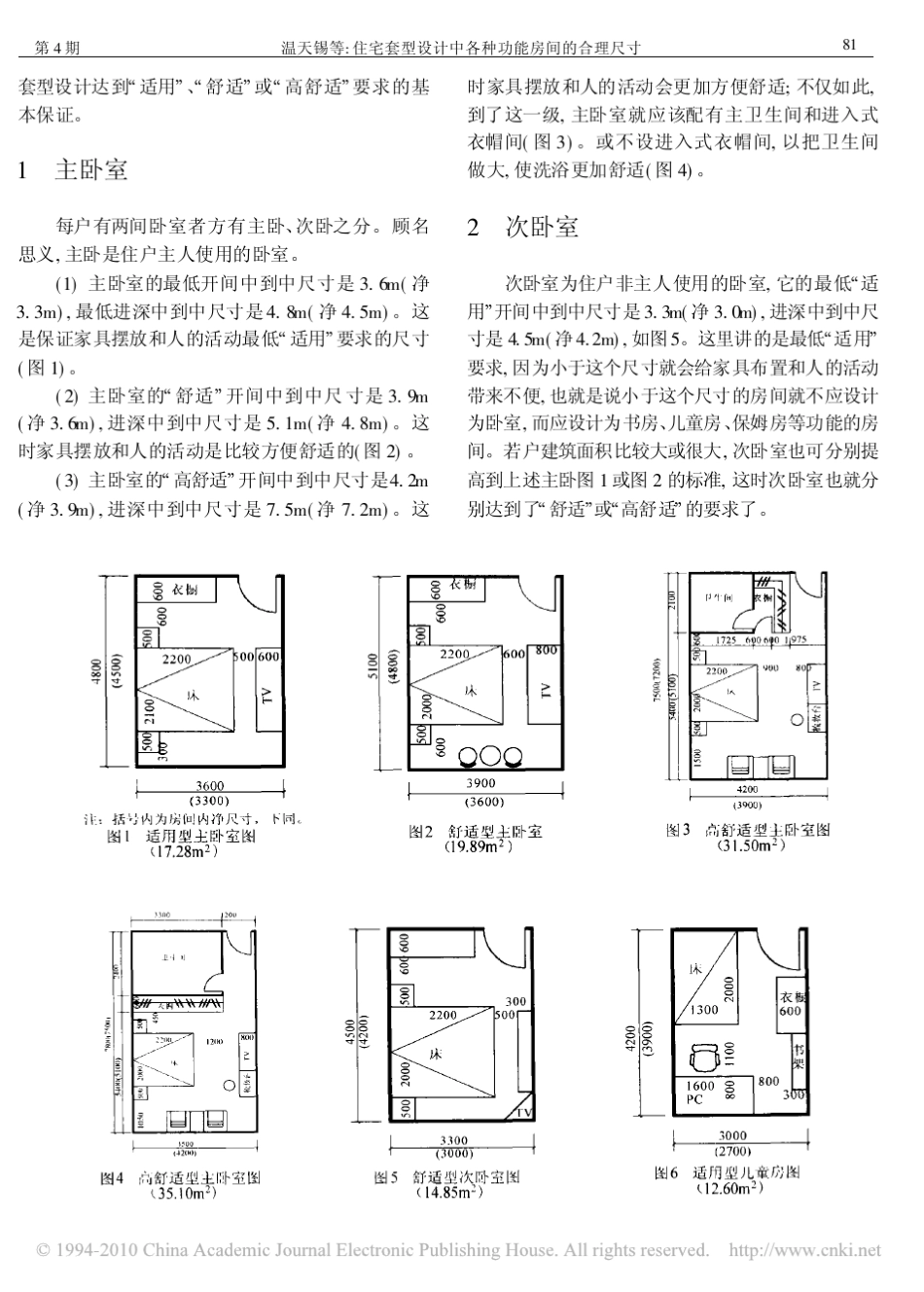 住宅套型设计中各种功能房间的合理尺寸_第2页