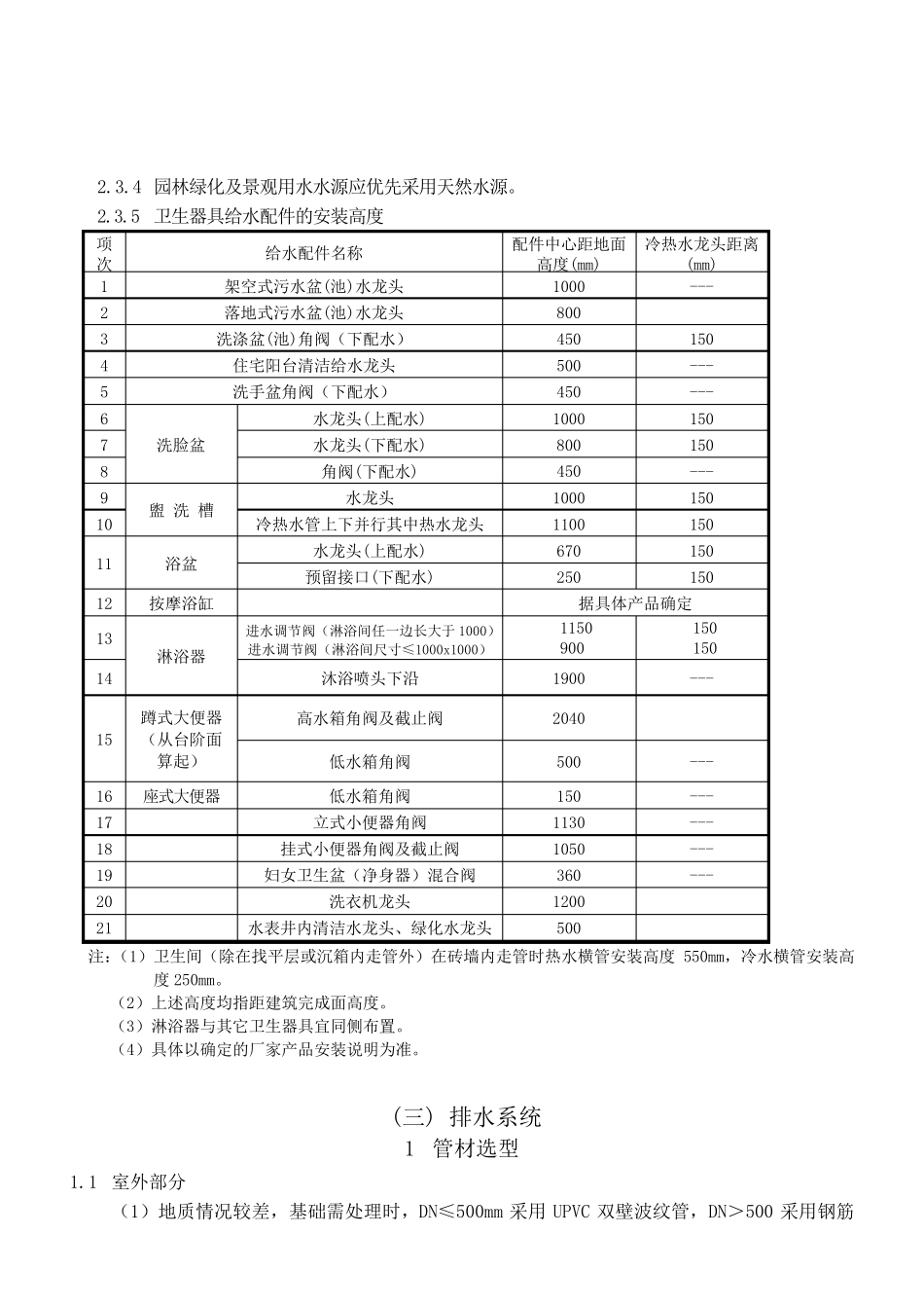 住宅设计要求与标准(给排水)_第3页