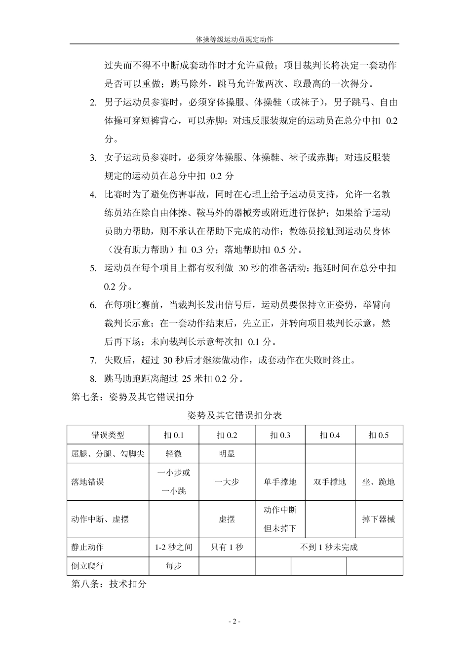 体操运动员二、三级技术等级标准_第2页