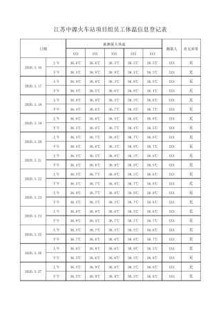 体温登记(随机)