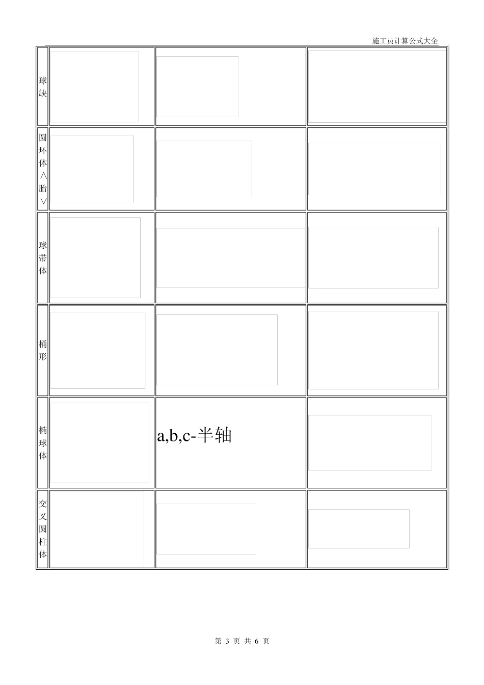 体积、表面积计算公式大全_第3页