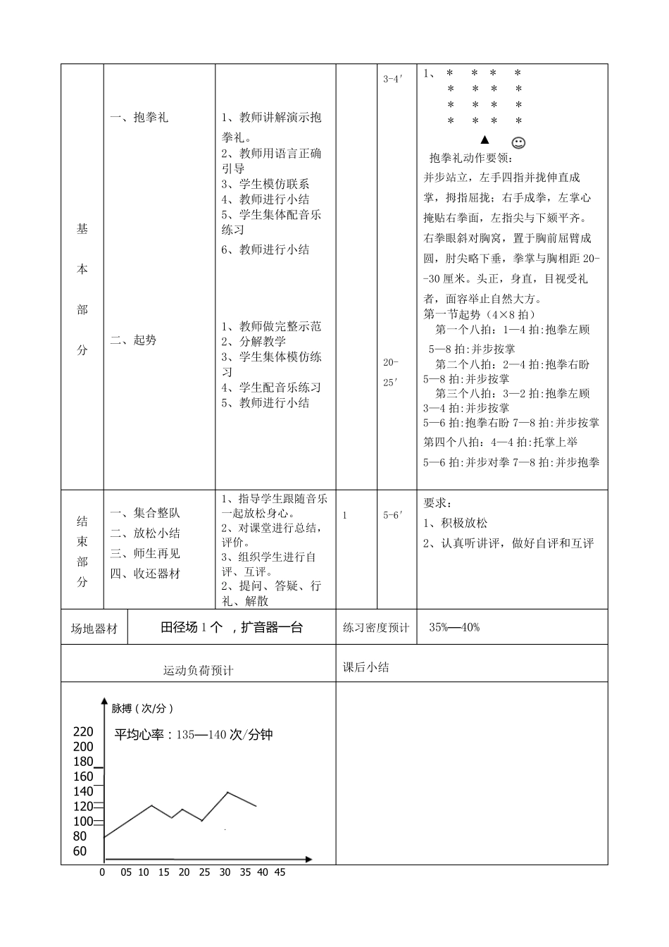 体育与健康课教案武术操旭日东升教案_第2页