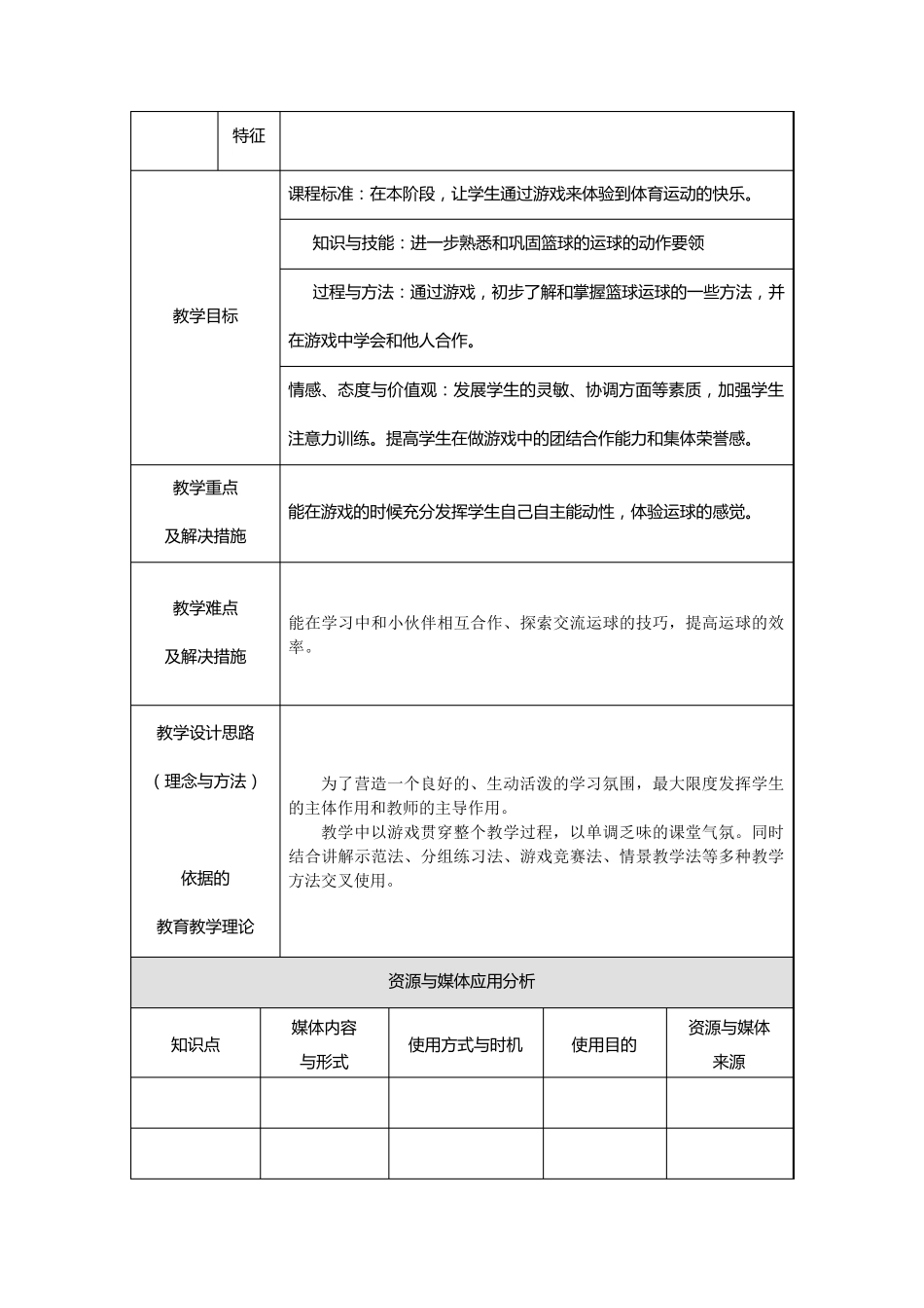 体育课教学设计模板_第2页