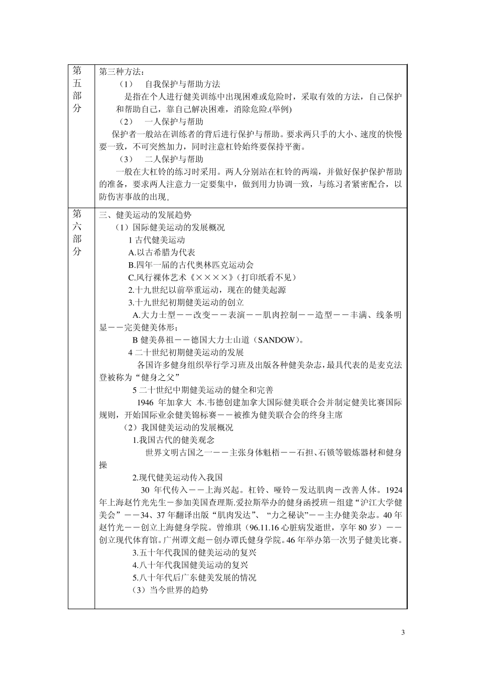 体育部健美课程教案_第3页