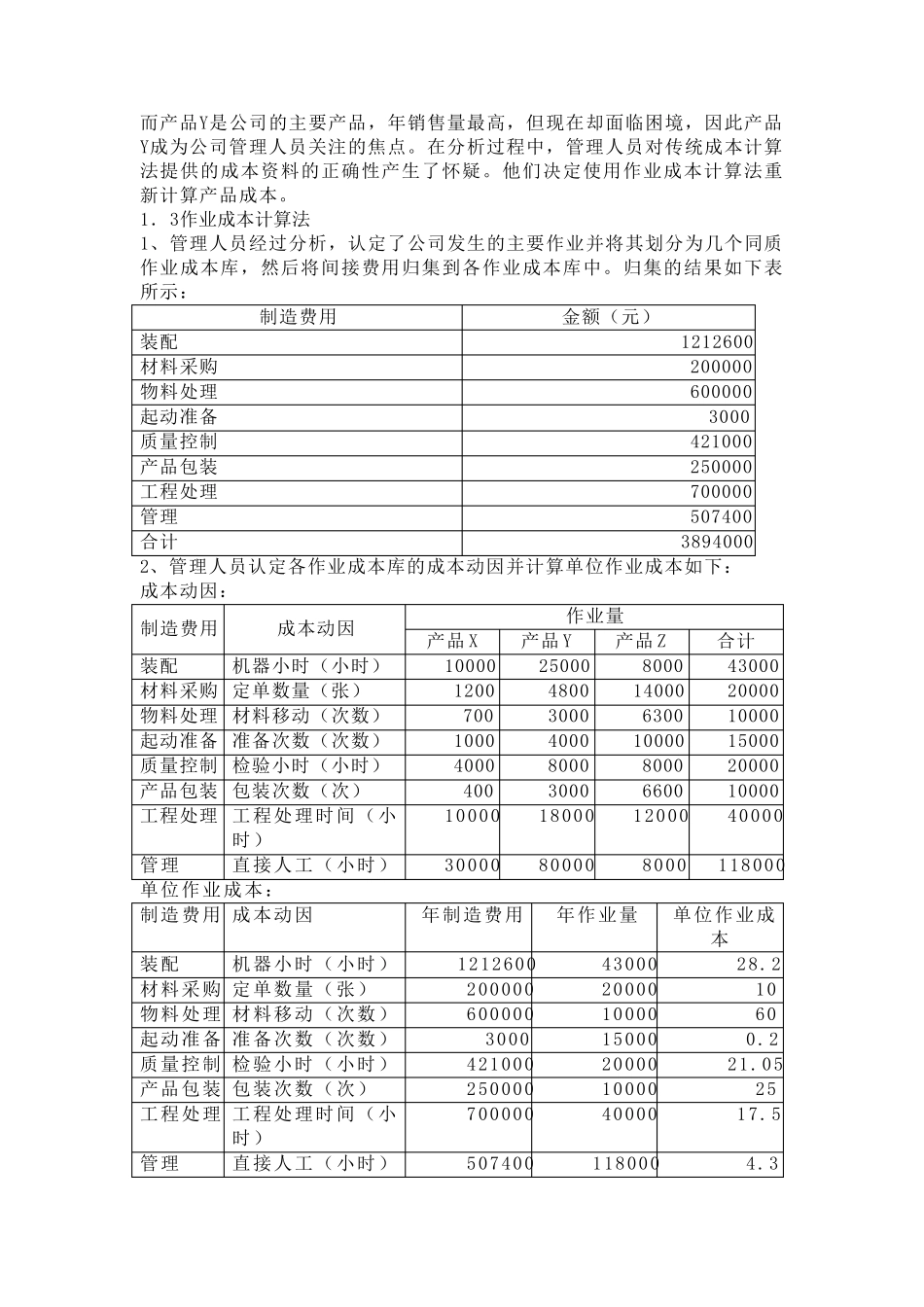 作业成本法例题_第2页