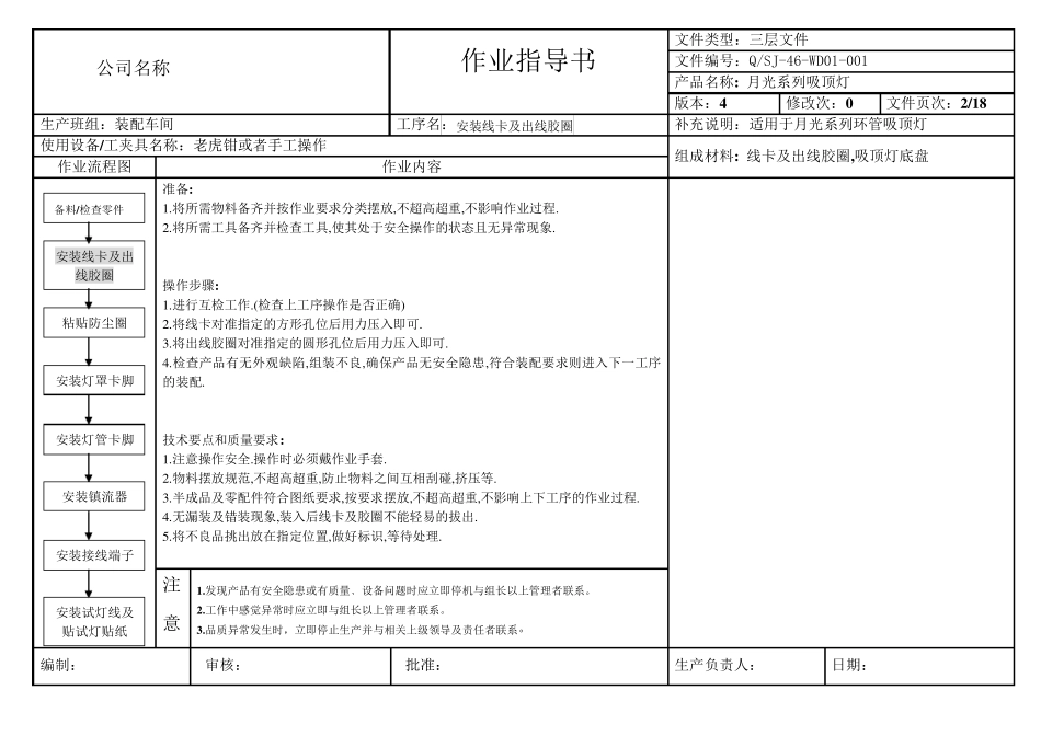 作业指导书(月光系列环管吸顶灯)_第2页