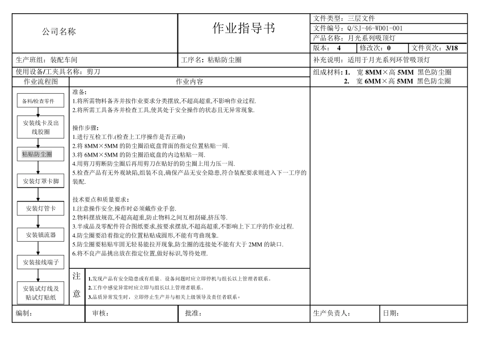 作业指导书(月光系列环管吸顶灯)_第3页
