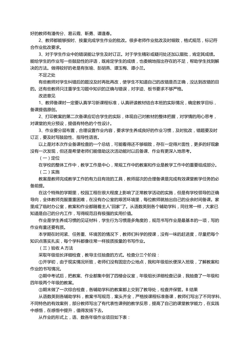 作业检查总结(27篇)_第2页