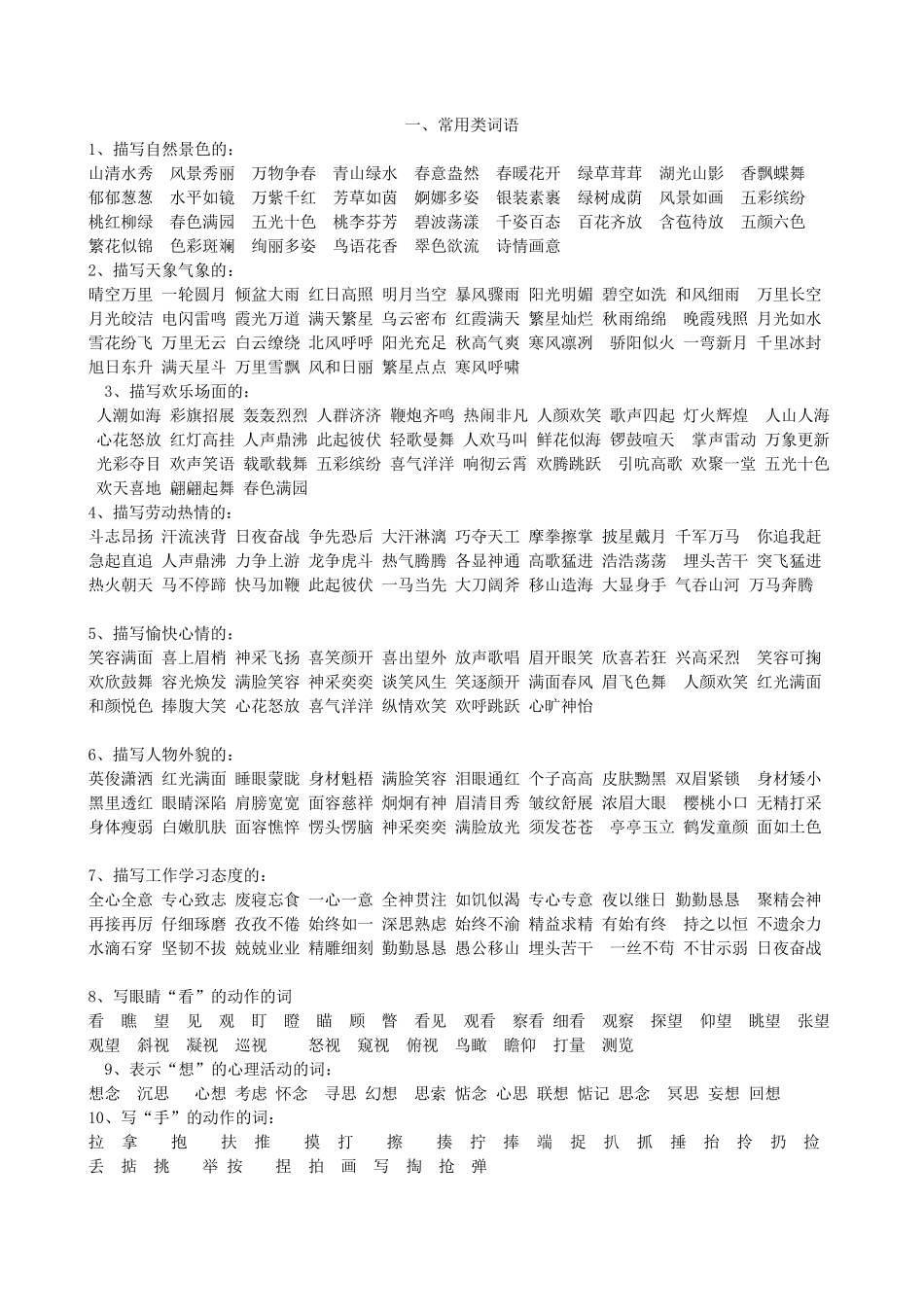 作文常用词语_第1页