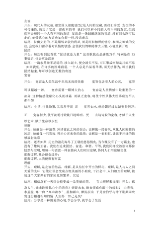 作文开头和结尾精美语段