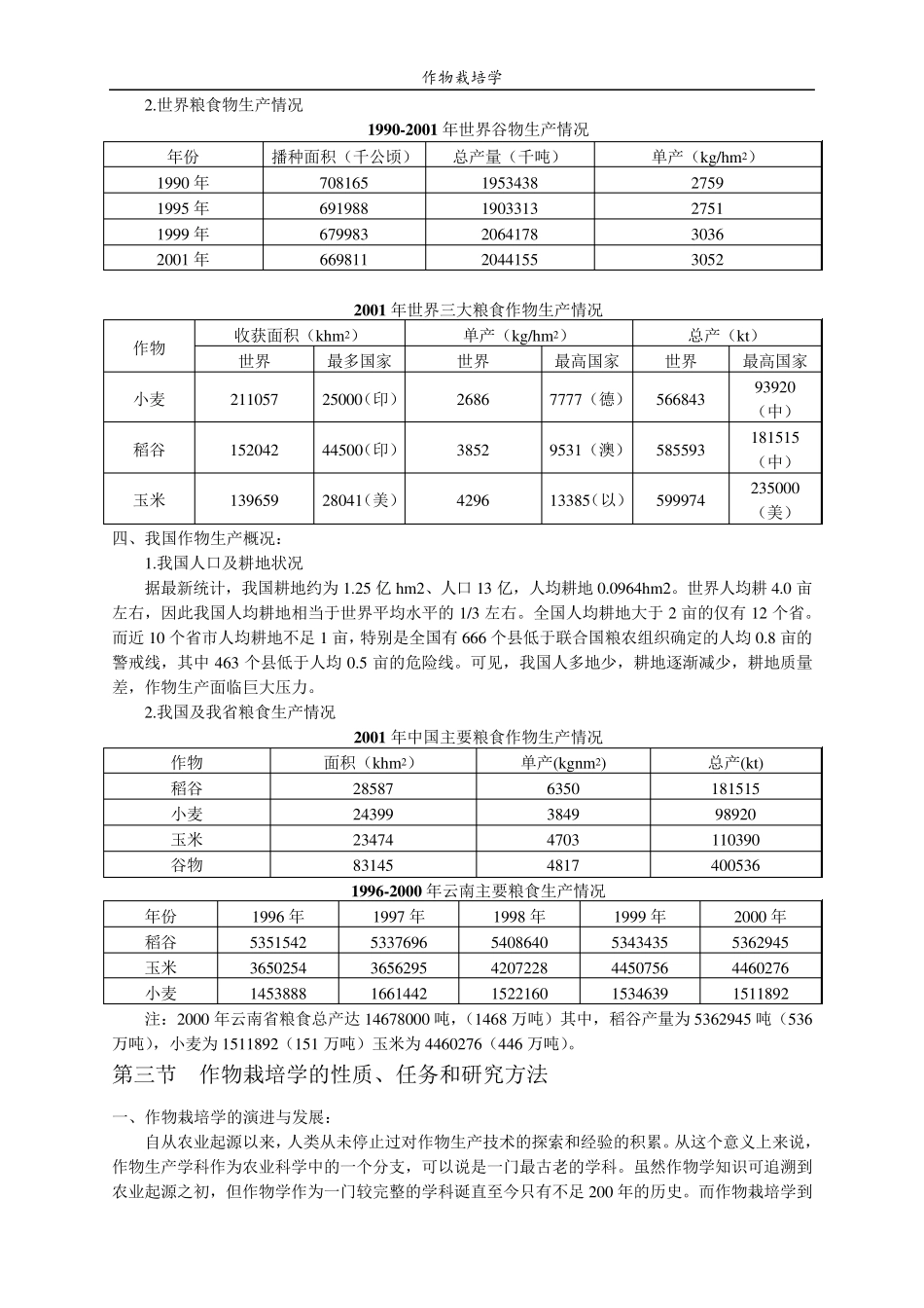 作物栽培学总论讲义_第3页